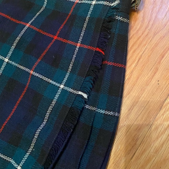 Vintage Plaid Pleated Wool O’Neil of Dublin Midi Skirt Made in Ireland Size 8 - Picture 2 of 4